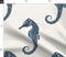 Coastal Seahorse Beach Sealife Sea Ocean Nautical Blue Cream Maritime Xl Scale Custom Printed Fabric by Spoonflower Various Fabrics by the Yard or Fat Quarter